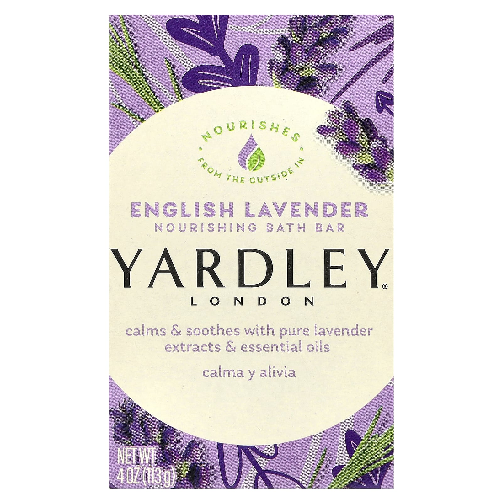 Yardley London, Nourishing Bath Bar, English Lavender, 4 oz (113 g) - Image 1