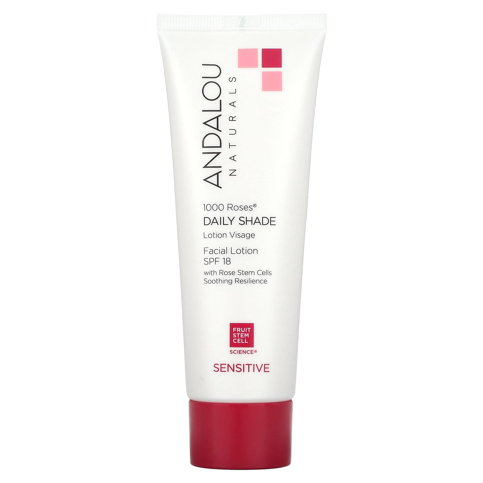 Andalou Naturals Sensitive Skin Facial Lotion with SPF 18, Cruelty-Free & Vegan - Image 1