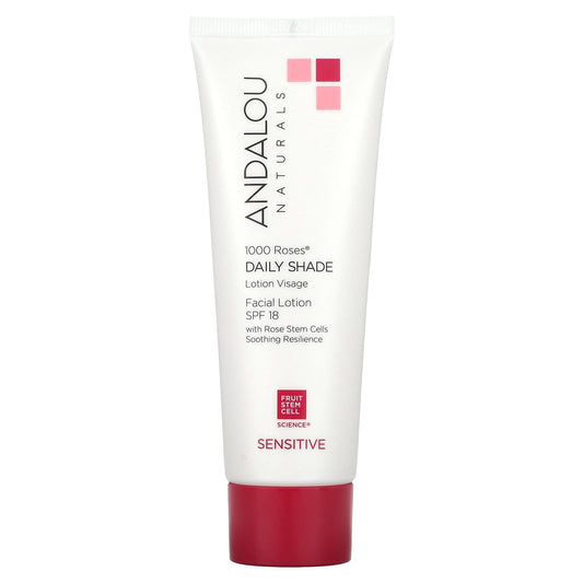 Andalou Naturals Sensitive Skin Facial Lotion with SPF 18, Cruelty-Free & Vegan - Image 1