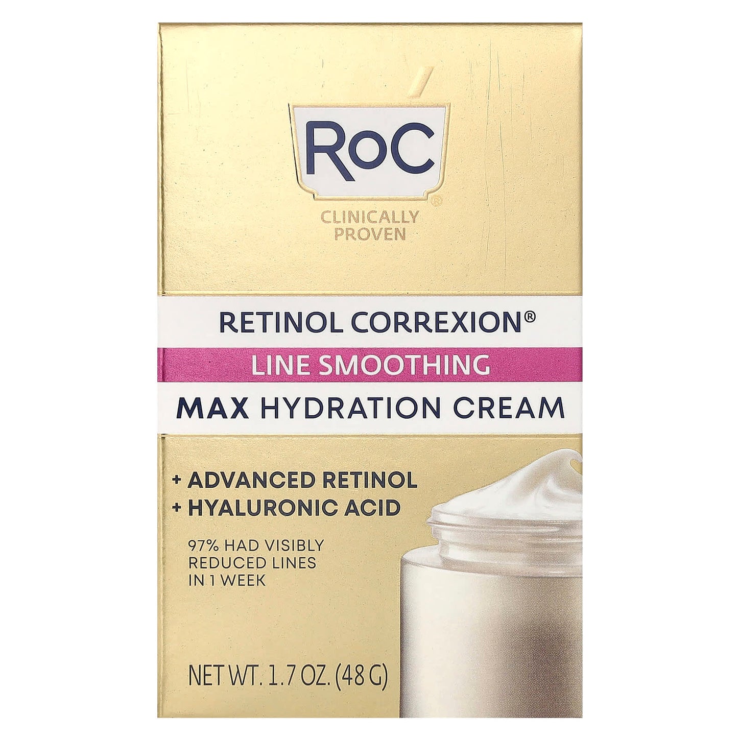 RoC, Retinol Correxion, Line Smoothing Max Hydration Cream, 1.7 oz (48 g) - Image 2