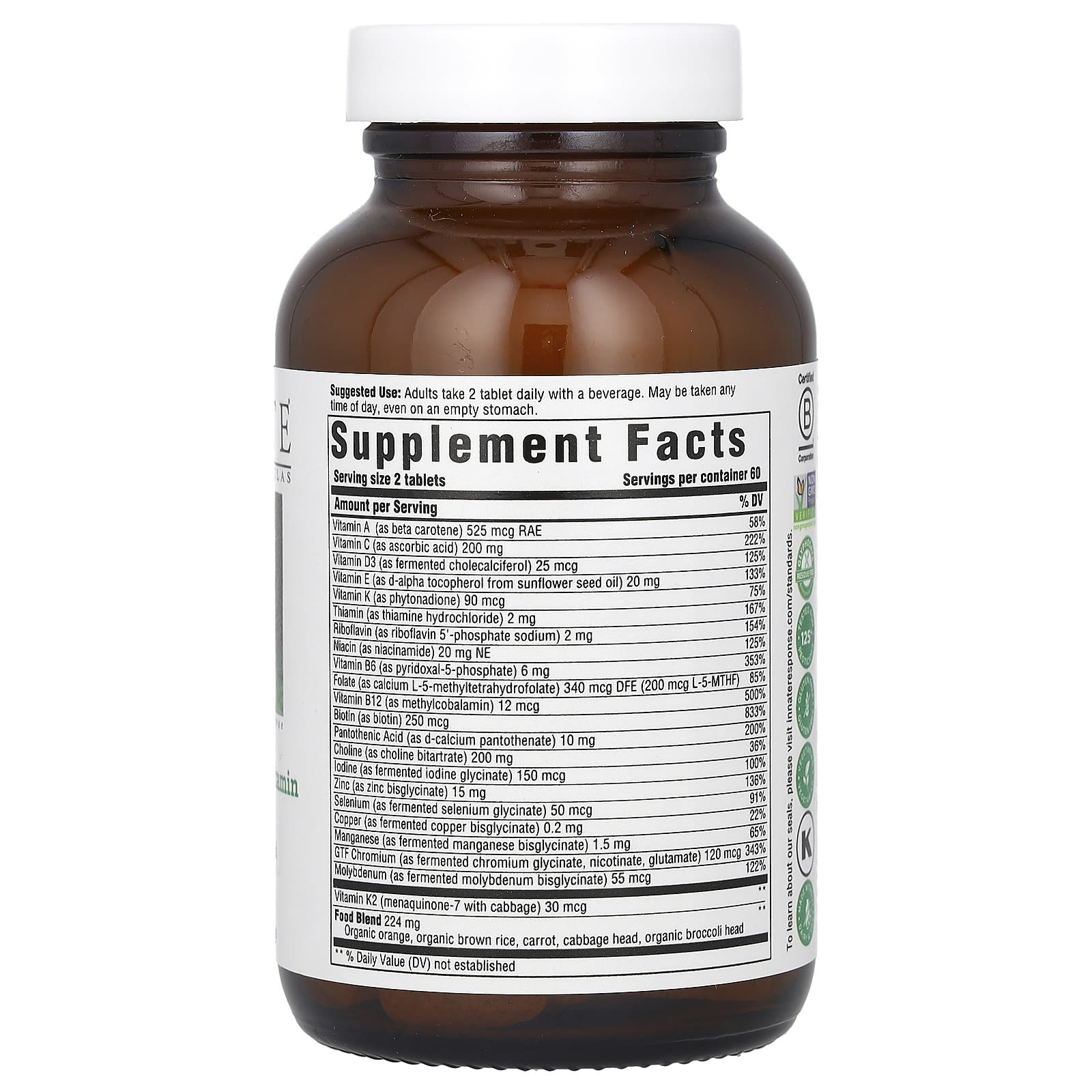 Men's 40+ Multivitamin by Innate Response Formulas - 120 Tablets - Image 2