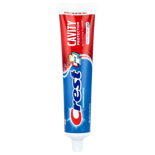 Crest Plus Fluoride Anticavity Toothpaste, Cool Mint Gel, 8.2 oz - Image 1