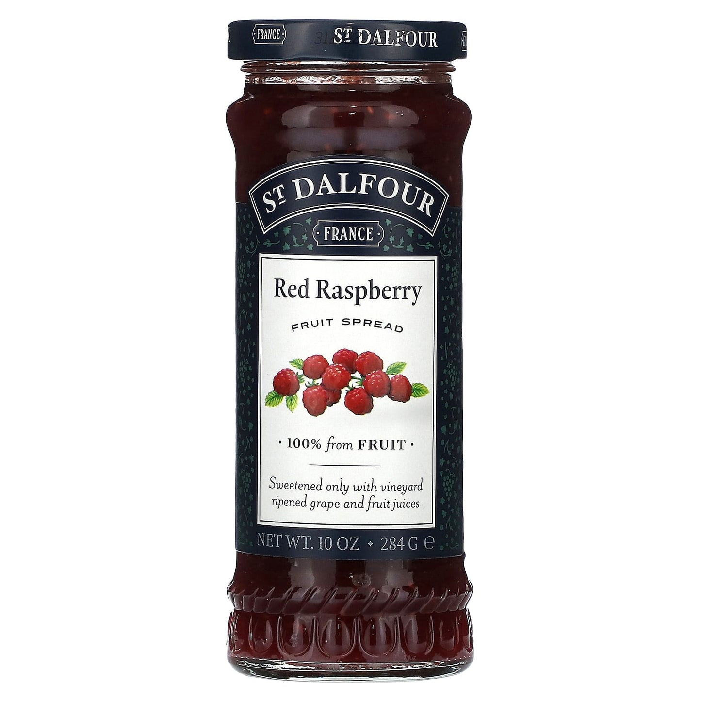 St. Dalfour, Red Raspberry Fruit Spread, 10 oz (284 g) - Image 1