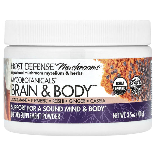 Host Defense Brain & Body Powder | USDA Organic Mushroom Supplement - Image 1