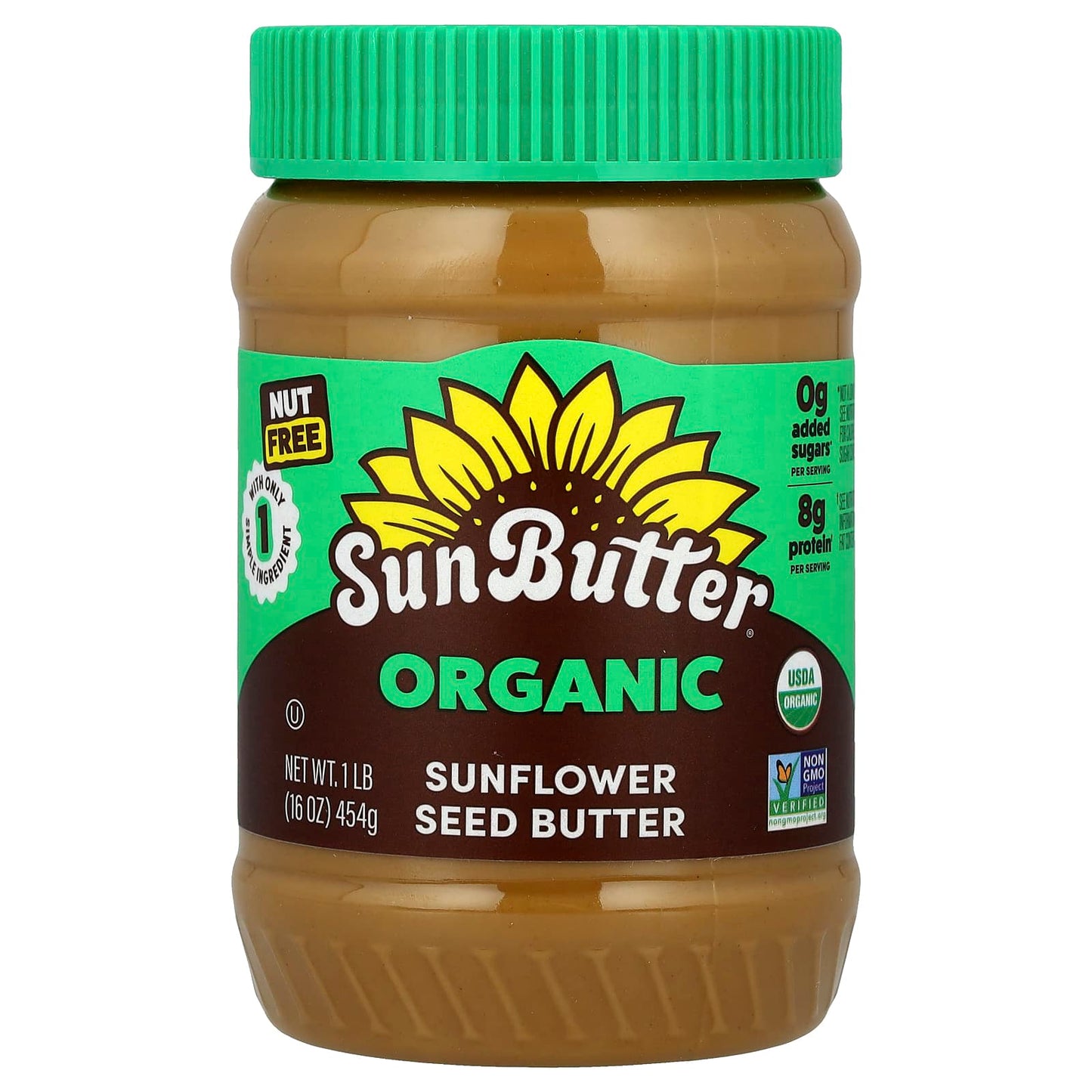 SunButter, Organic Sunflower Seed Butter, 16 oz (454 g) - Image 1