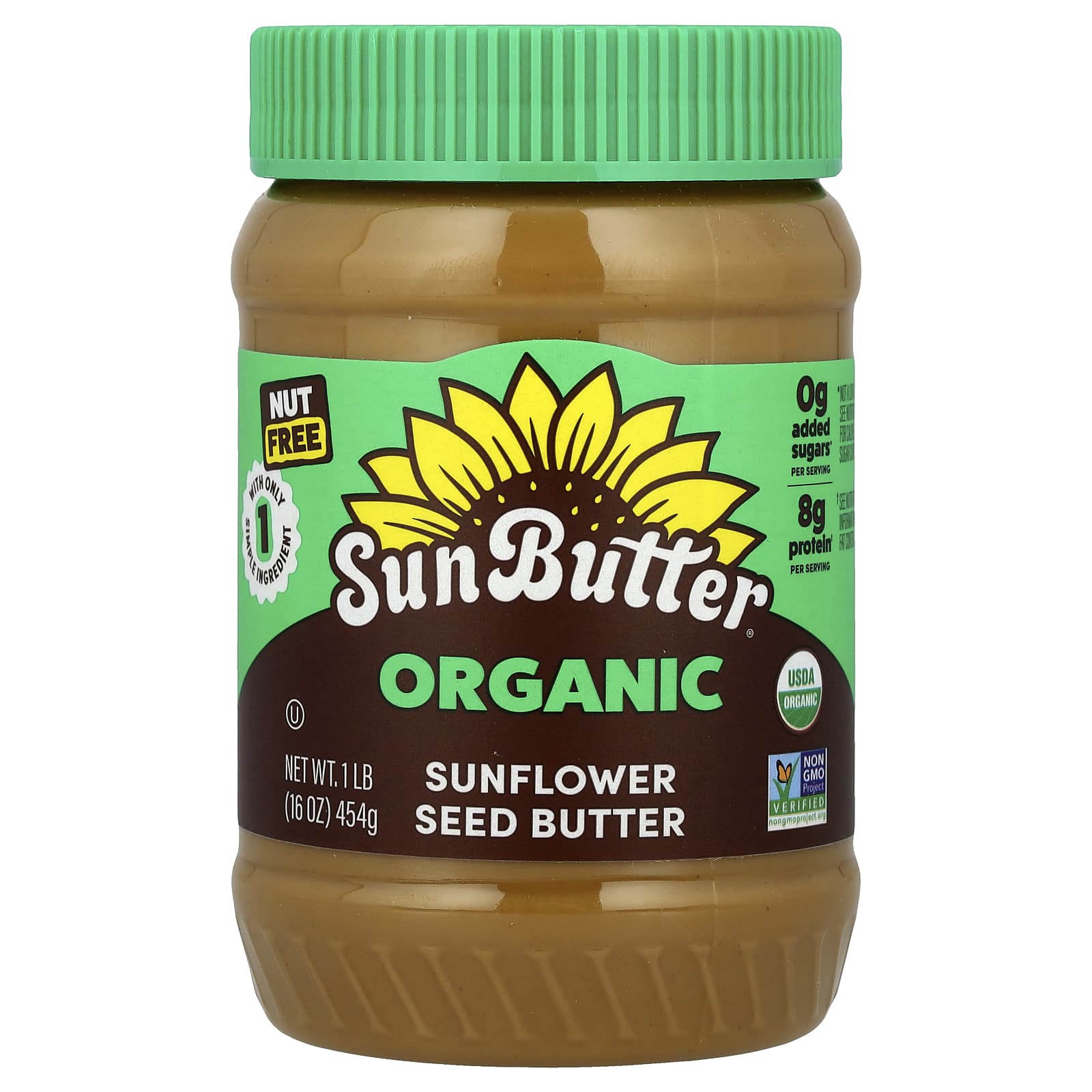 SunButter, Organic Sunflower Seed Butter, 16 oz (454 g) - Image 1
