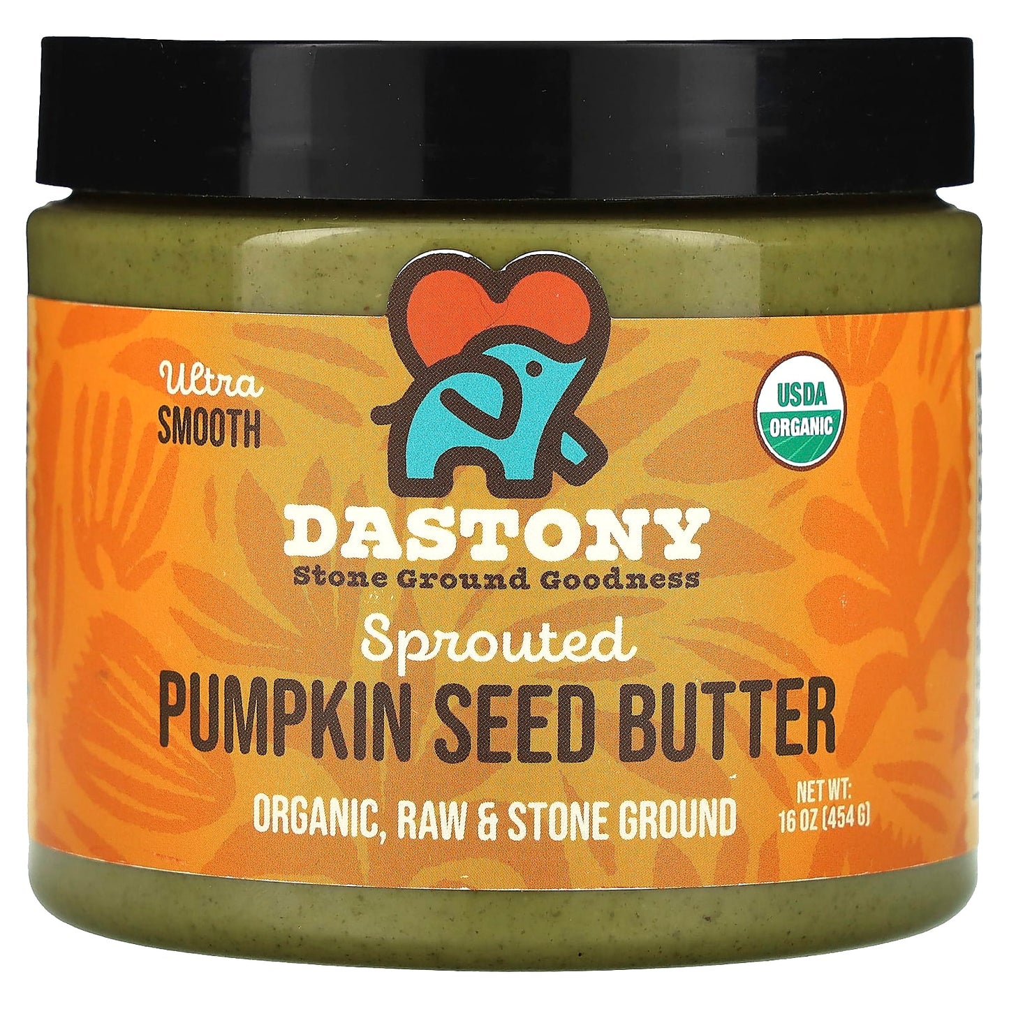 Organic Sprouted Pumpkin Seed Butter by Dastony - 16 oz - Image 1