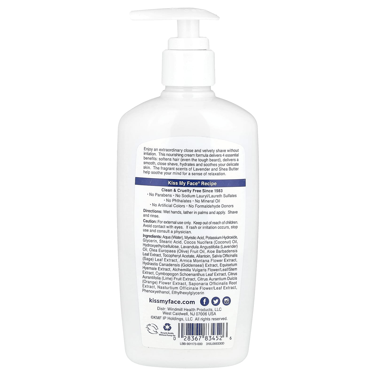 Kiss My Face, 4 in 1 Moisture Shave, Lavender + Shea, 11 fl oz (325 ml) - Image 2