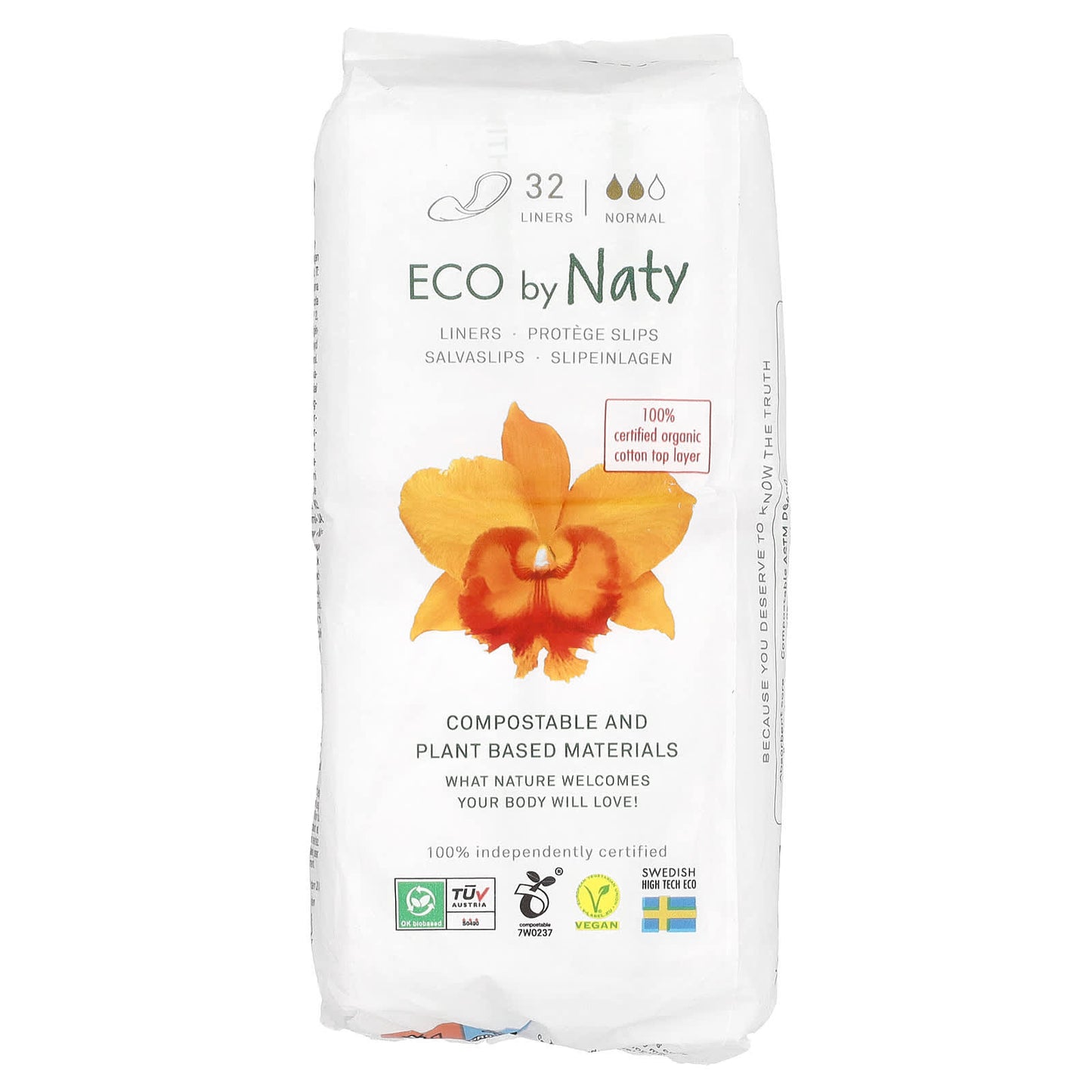Naty, Panty Liners, Normal, 32 Liners - Image 1