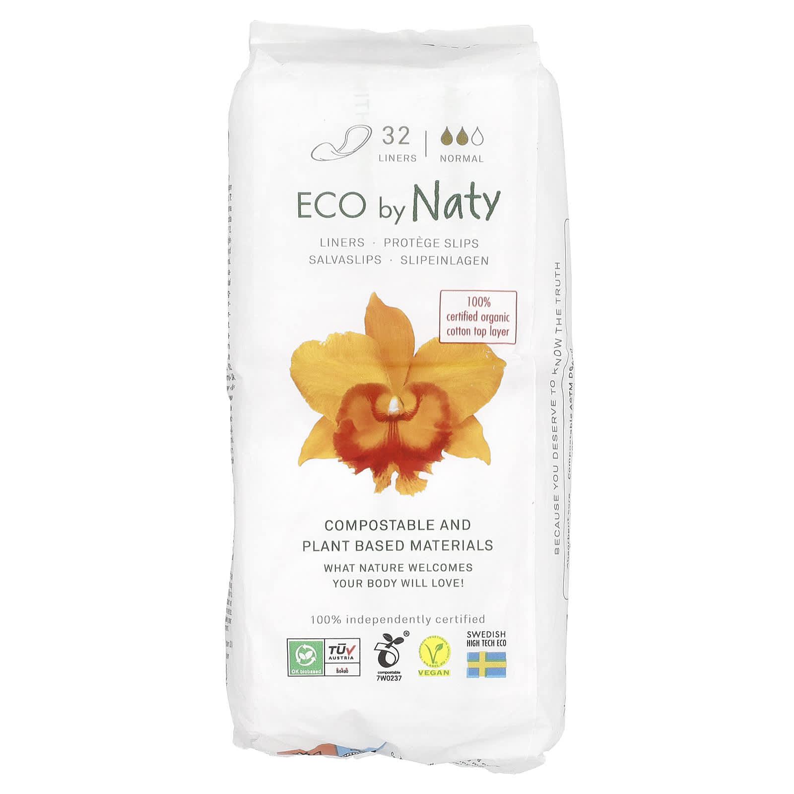 Naty, Panty Liners, Normal, 32 Liners - Image 1