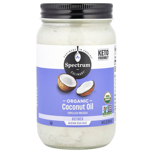 Spectrum Culinary, Organic Coconut Oil, Refined, 14 fl oz (414 ml) - Image 1