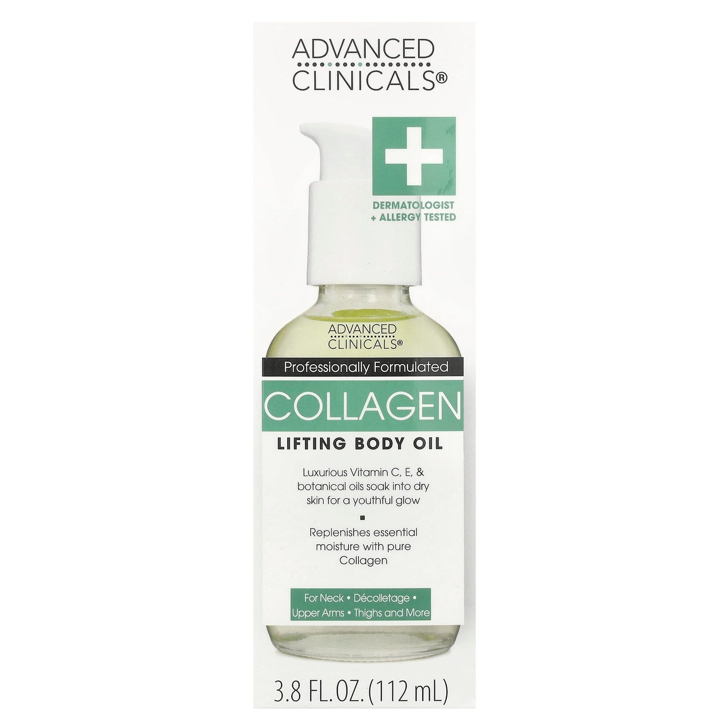 Advanced Clinicals Collagen Lifting Body Oil for Youthful Glow - Image 2