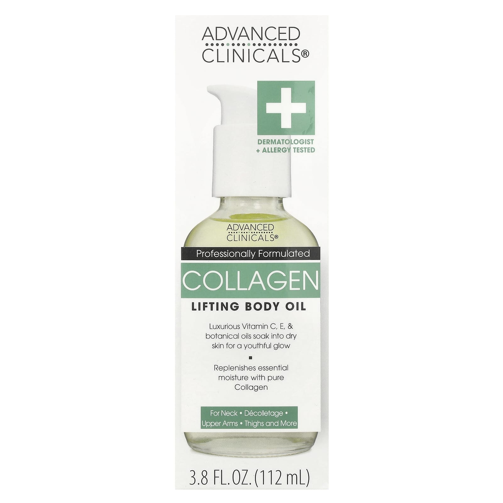 Advanced Clinicals Collagen Lifting Body Oil for Youthful Glow - Image 2