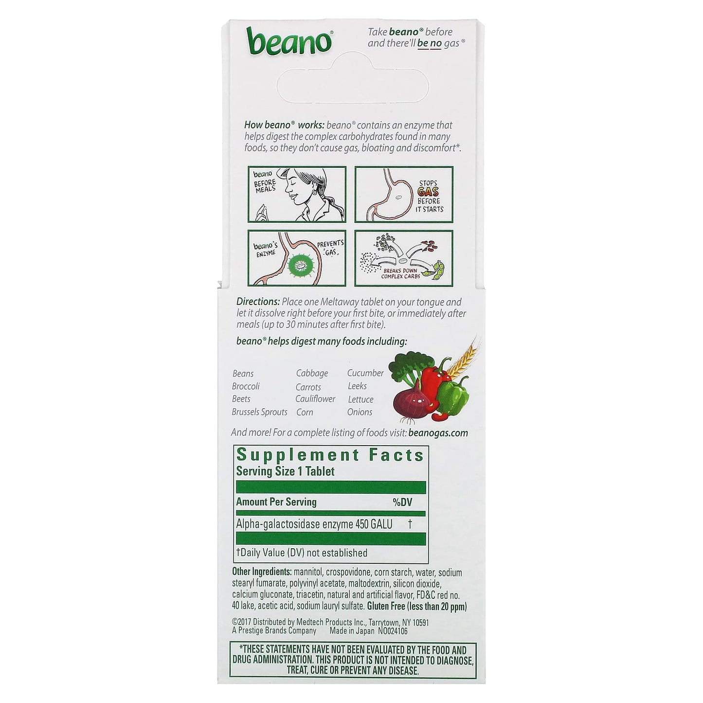 Prevent Gas, Bloating with Beano Meltaways Strawberry - 450 GALU, 15 Tablets - Image 2