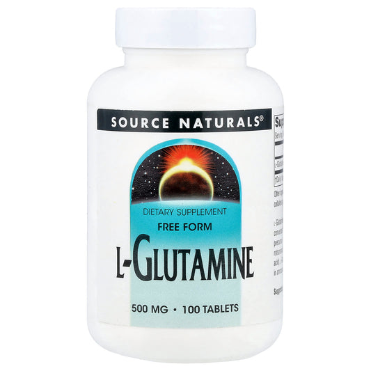 Source Naturals, L-Glutamine, 500 mg, 100 Tablets - Image 1