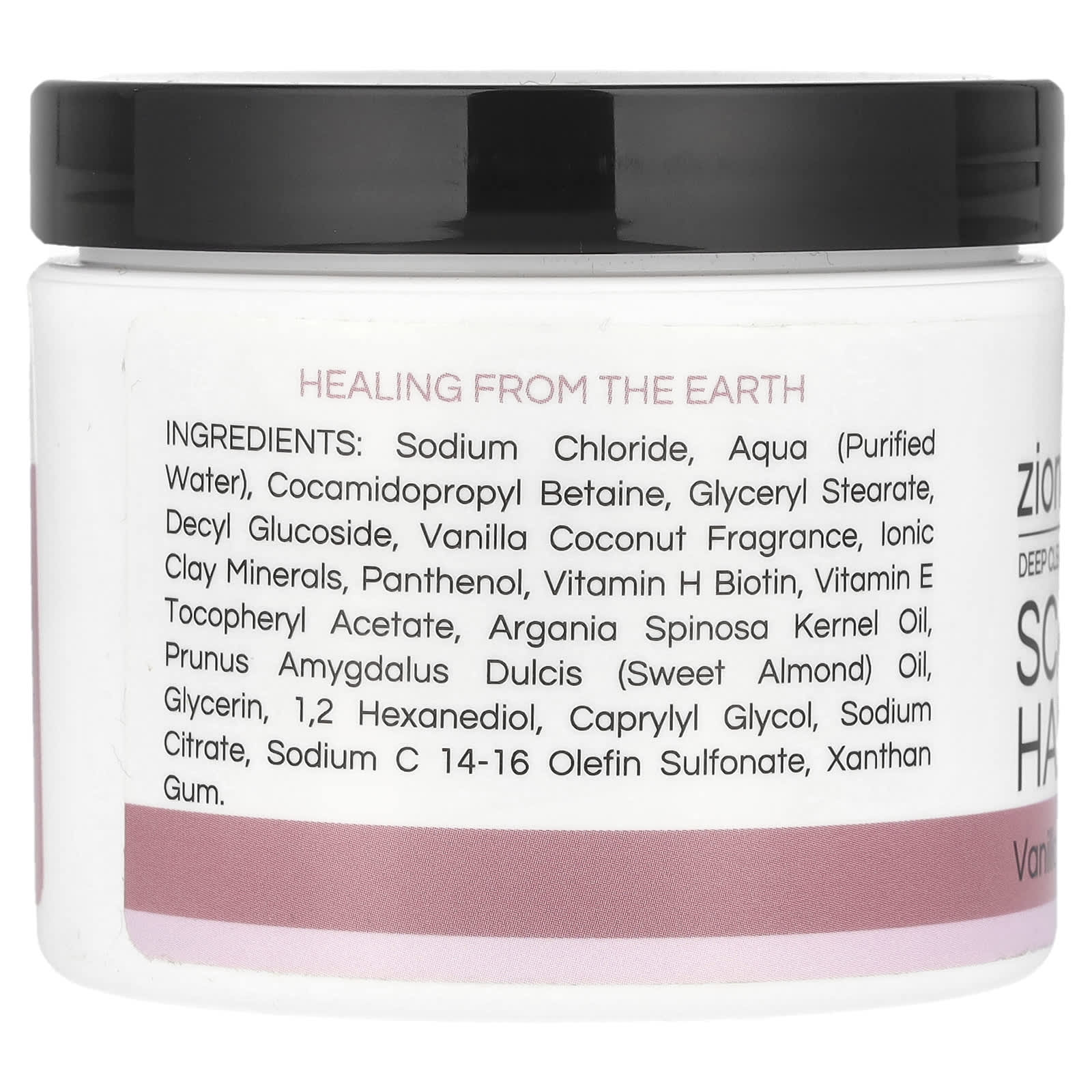 Zion Health, Deep Cleansing Scalp & Hair Scrub, Vanilla Coconut, 4 oz (113 g) - Image 2