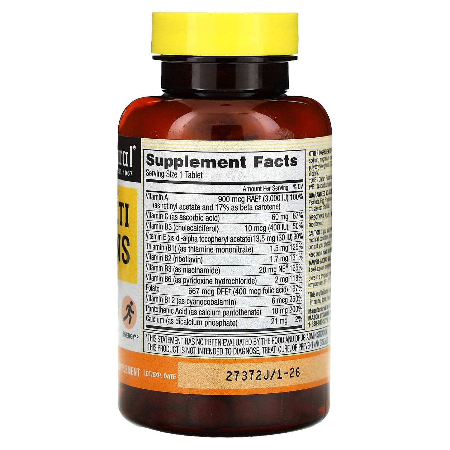 Mason Natural, Mini Multi Vitamins, 365 Mini-Tablets - Image 2