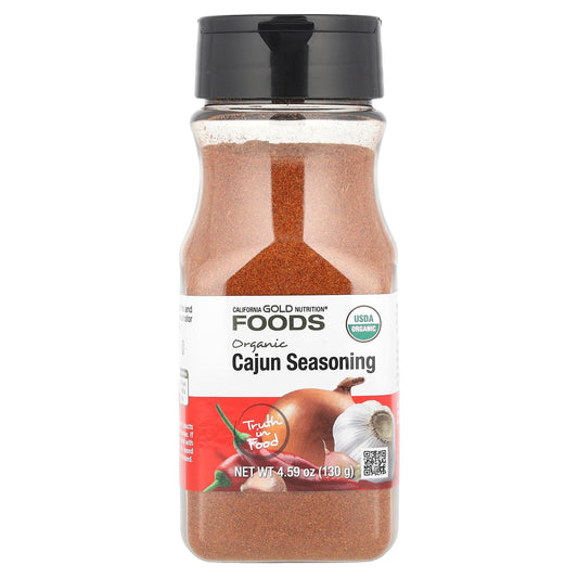 California Gold Nutrition Organic Cajun Seasoning, 4.59 oz (130g) - Image 1