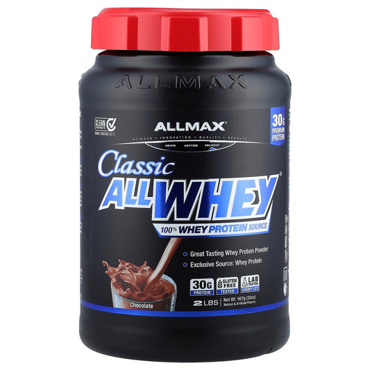 ALLMAX Classic AllWhey 100% Whey Protein, Chocolate, 2 lbs - Image 1