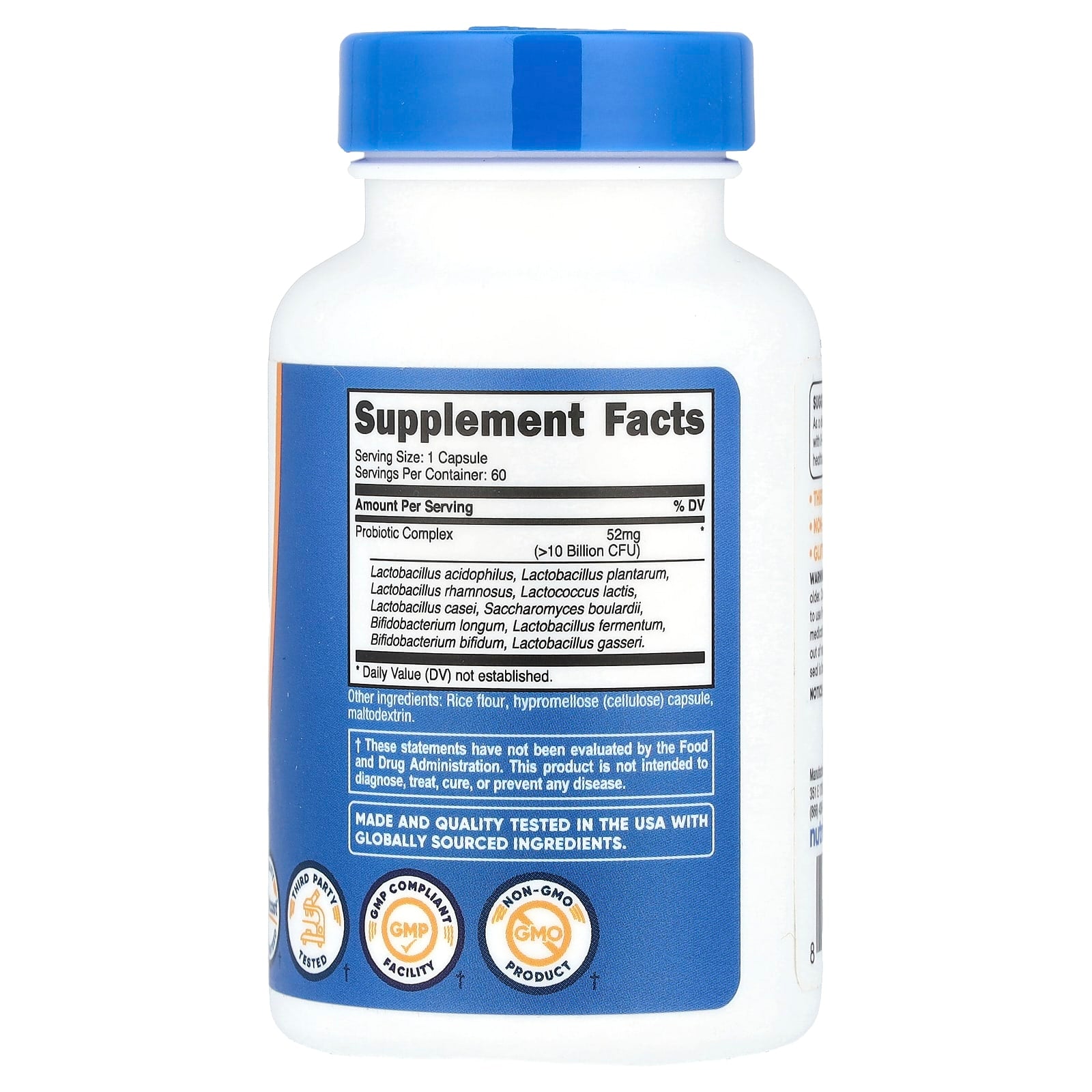 Nutricost, Probiotic Complex, 60 Capsules - Image 2