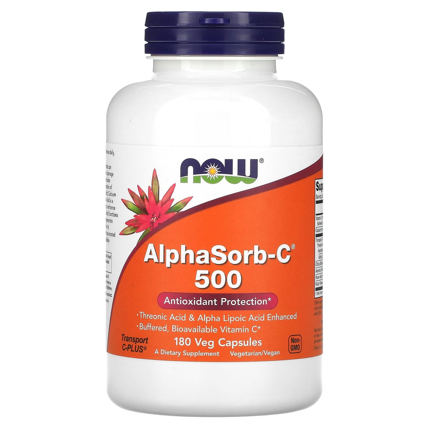 NOW Foods, AlphaSorb-C 500, 180 Veg Capsules - Image 1