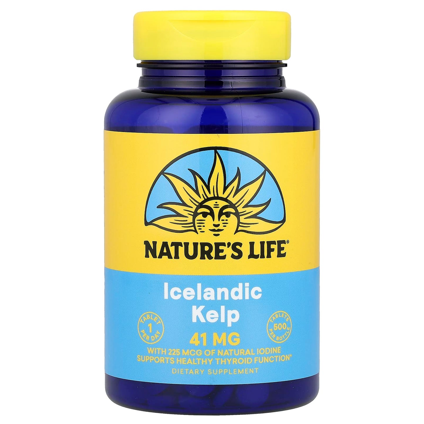 Nature's Life, Icelandic Kelp, 41 mg, 500 Tablets - Image 1