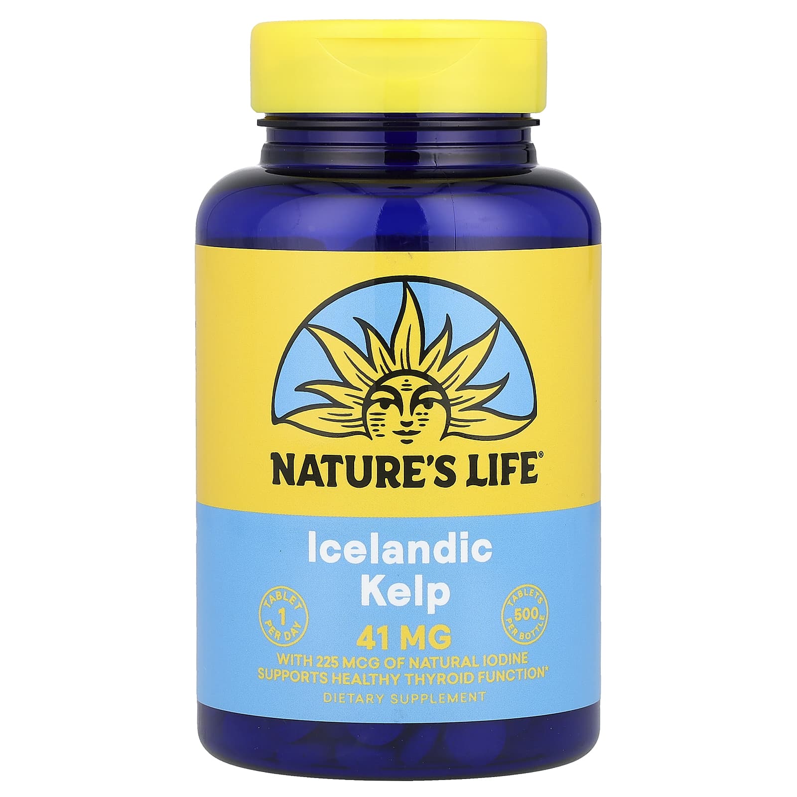 Nature's Life, Icelandic Kelp, 41 mg, 500 Tablets - Image 1