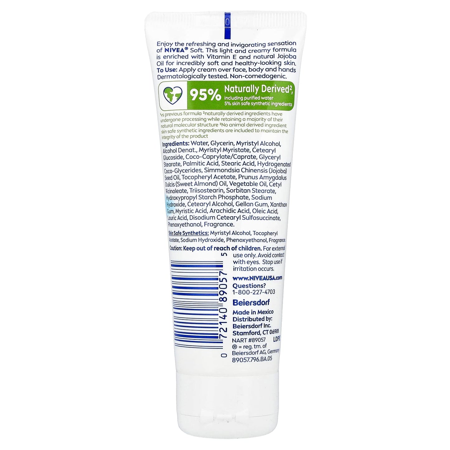 Nivea, Refreshingly Soft Moisturizing Cream, 2.6 oz (74 g) - Image 2