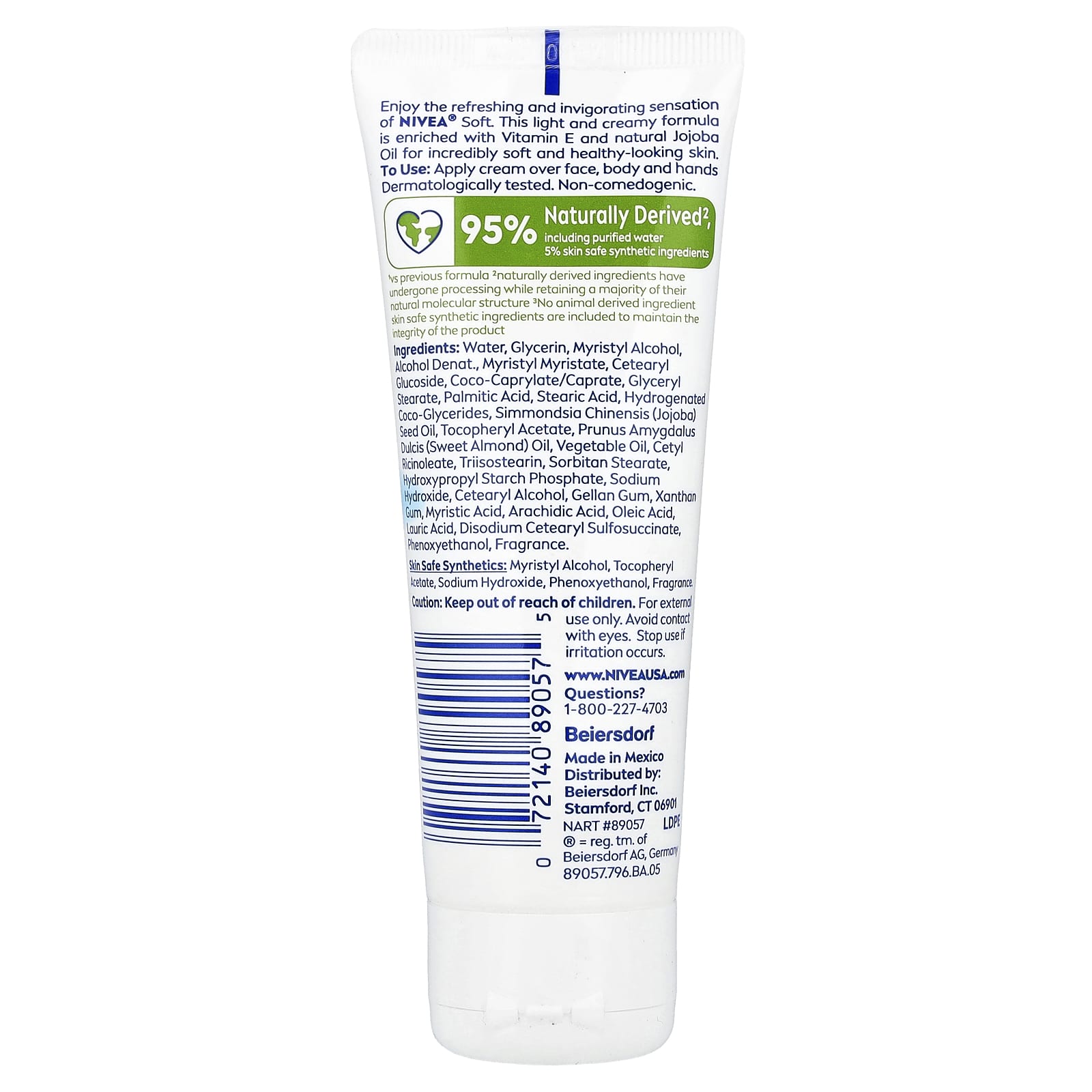 Nivea, Refreshingly Soft Moisturizing Cream, 2.6 oz (74 g) - Image 2