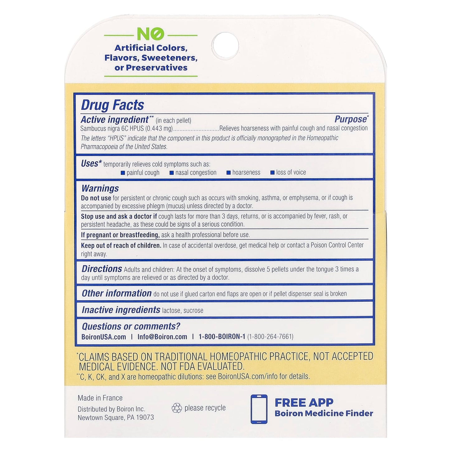 Boiron Sambucus Meltaway Pellets for Cold Relief, 240 Count - Image 2