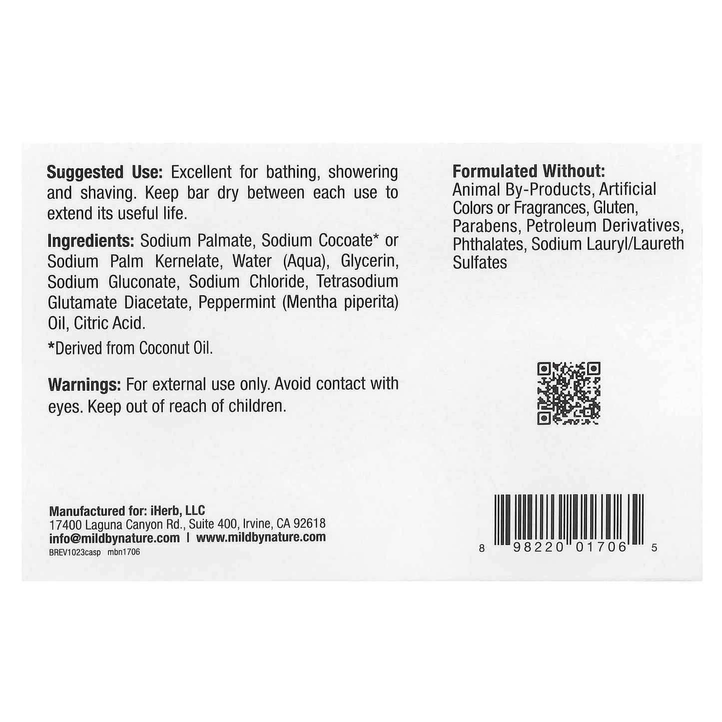 Peppermint Castile Soap by Mild By Nature - Gentle & Moisturizing - Image 2