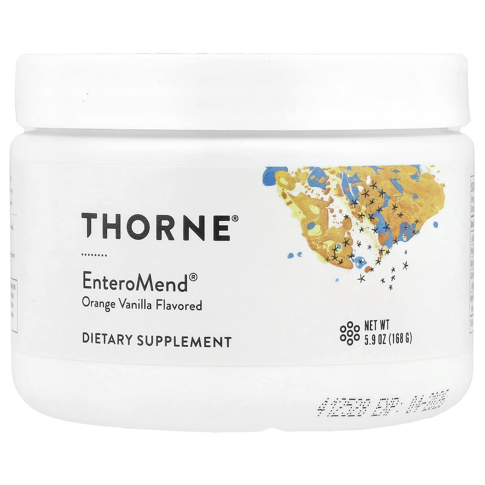 Thorne, EnteroMend®, Orange Vanilla, 5.9 oz (168 g) - Image 1