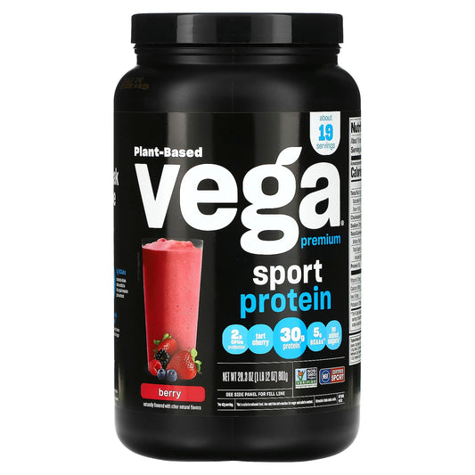 Vega, Sport, Plant-Based Premium Protein, Berry, 1 lb 12 oz  (801 g) - Image 1