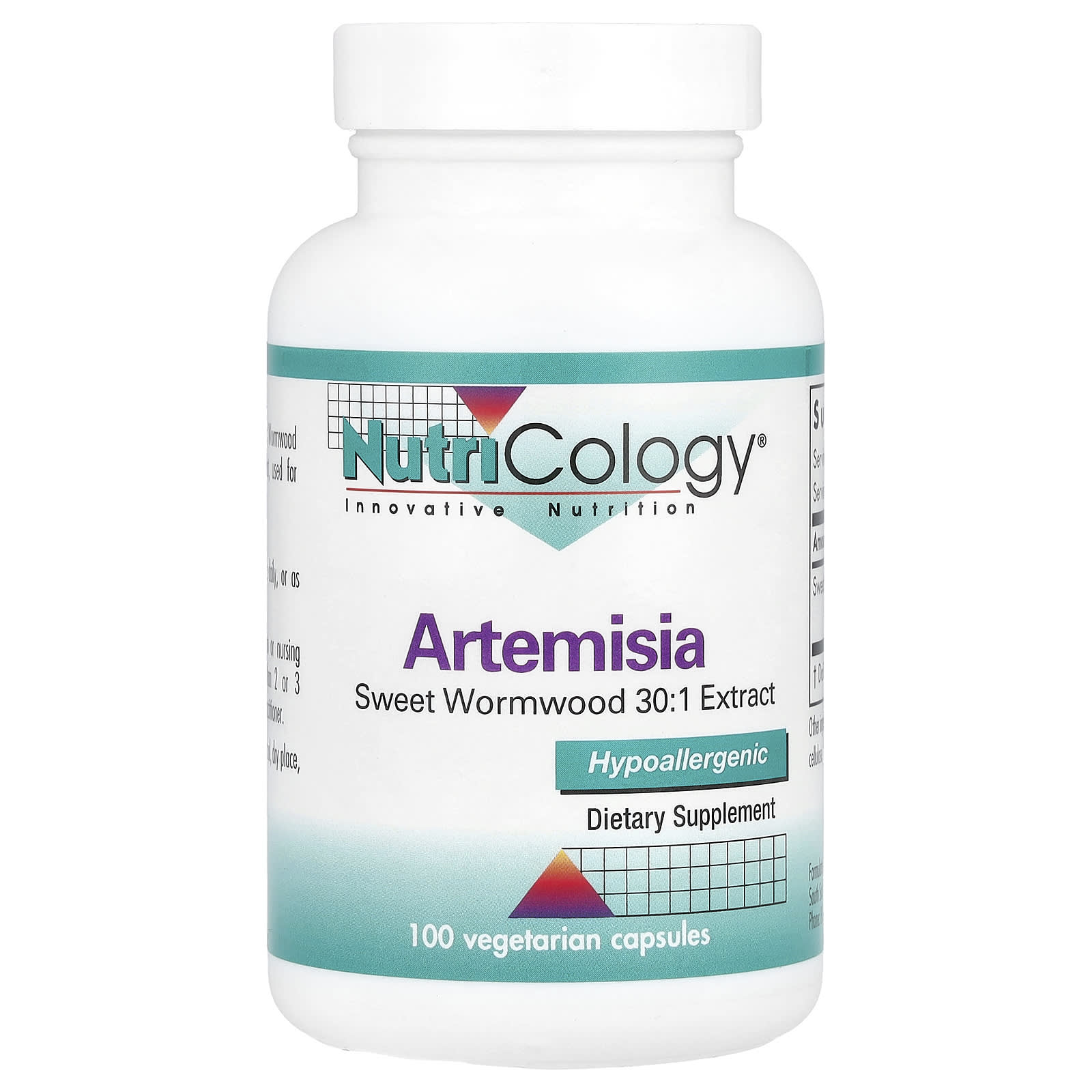 Nutricology, Artemisia, 500 mg , 100 Vegetarian Capsules - Image 1