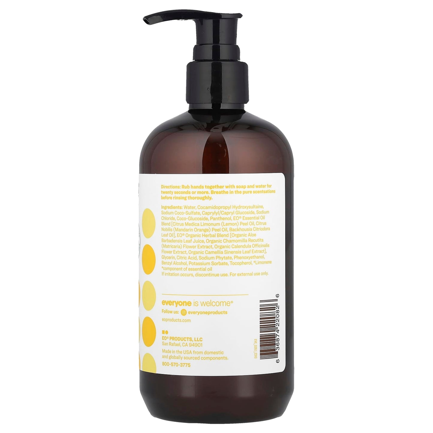 Gentle + Nourishing Meyer Lemon + Mandarin Hand Soap - Cruelty Free - Image 2