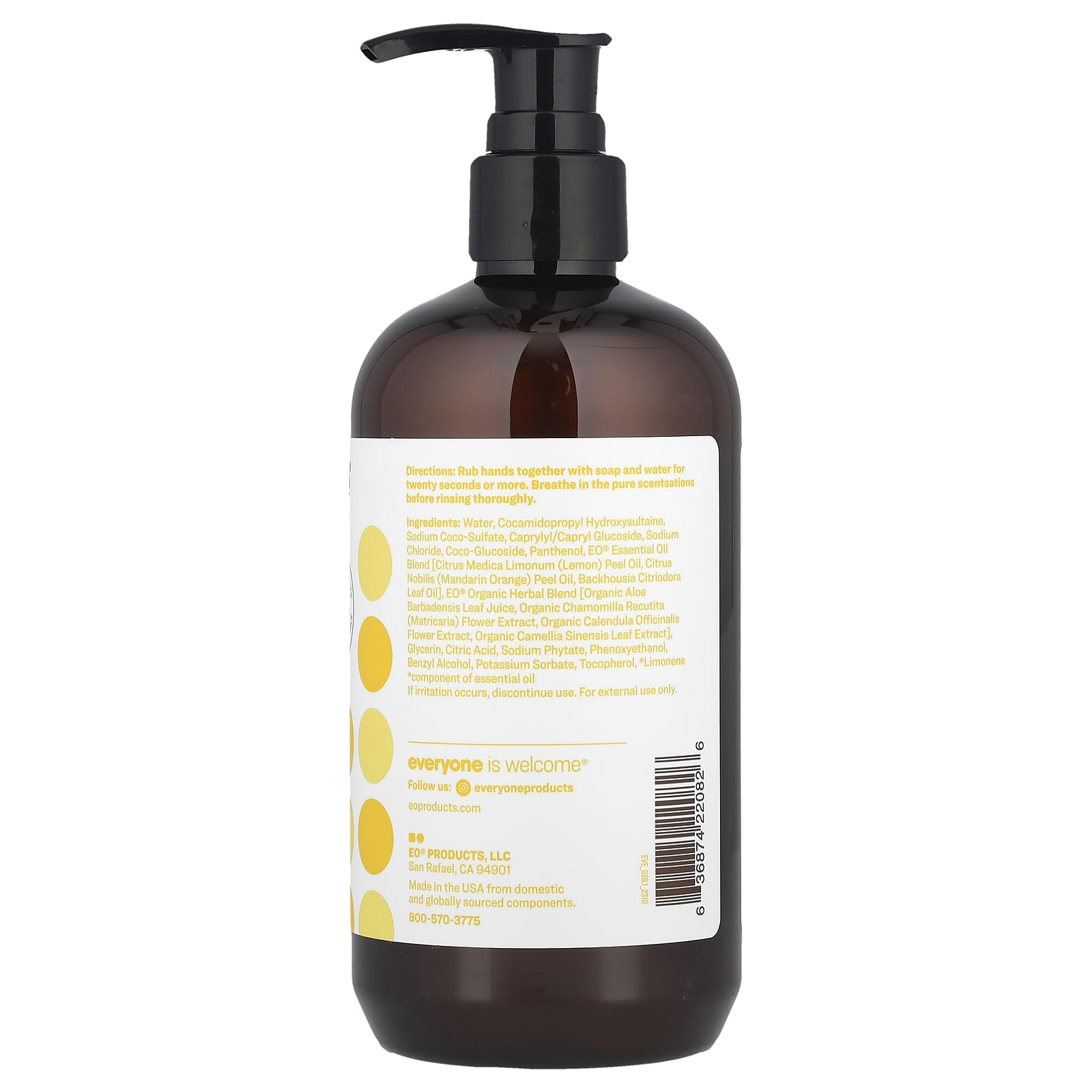 Gentle + Nourishing Meyer Lemon + Mandarin Hand Soap - Cruelty Free - Image 2