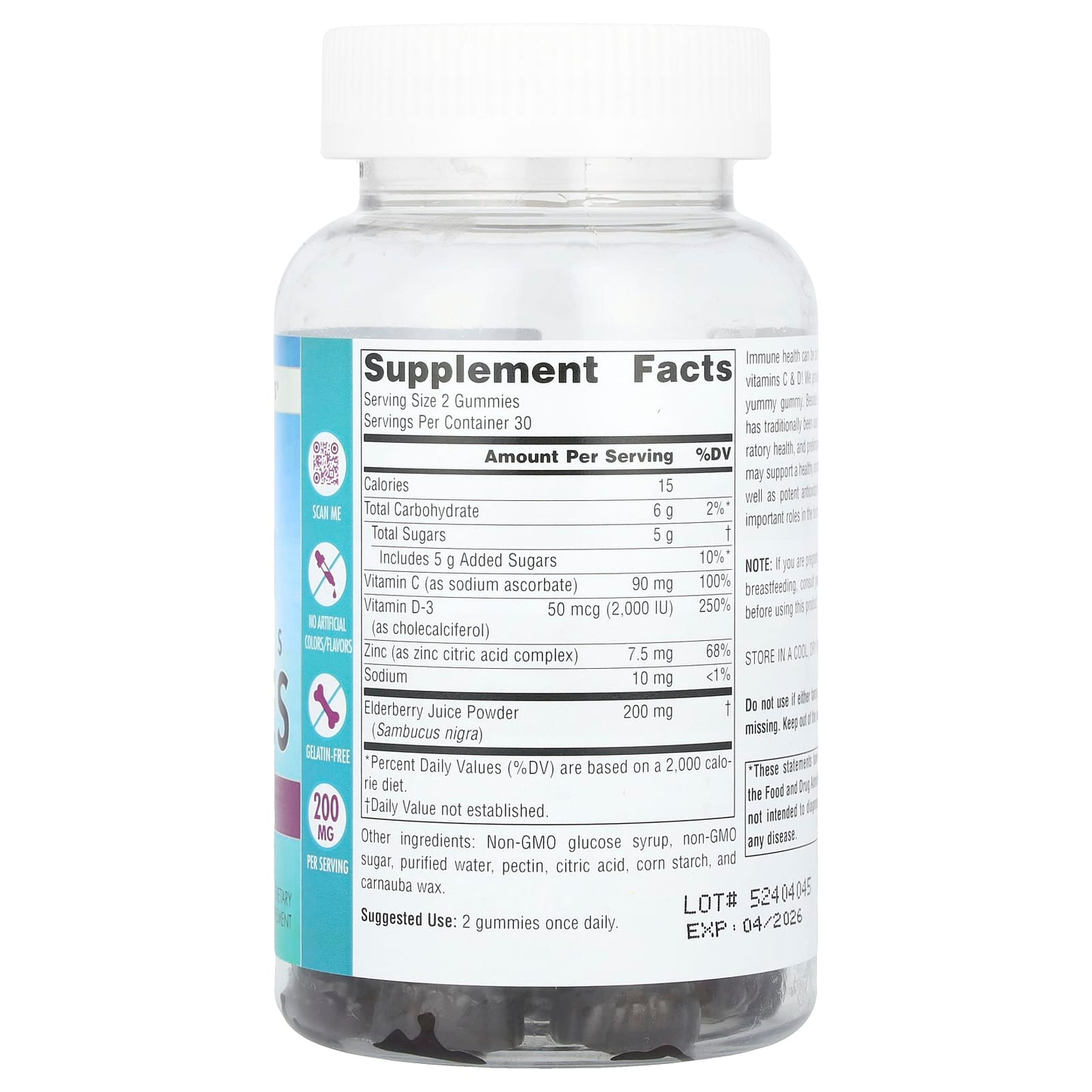 Source Naturals, Wellness Gummies, Elderberry, 60 Gummies - Image 2