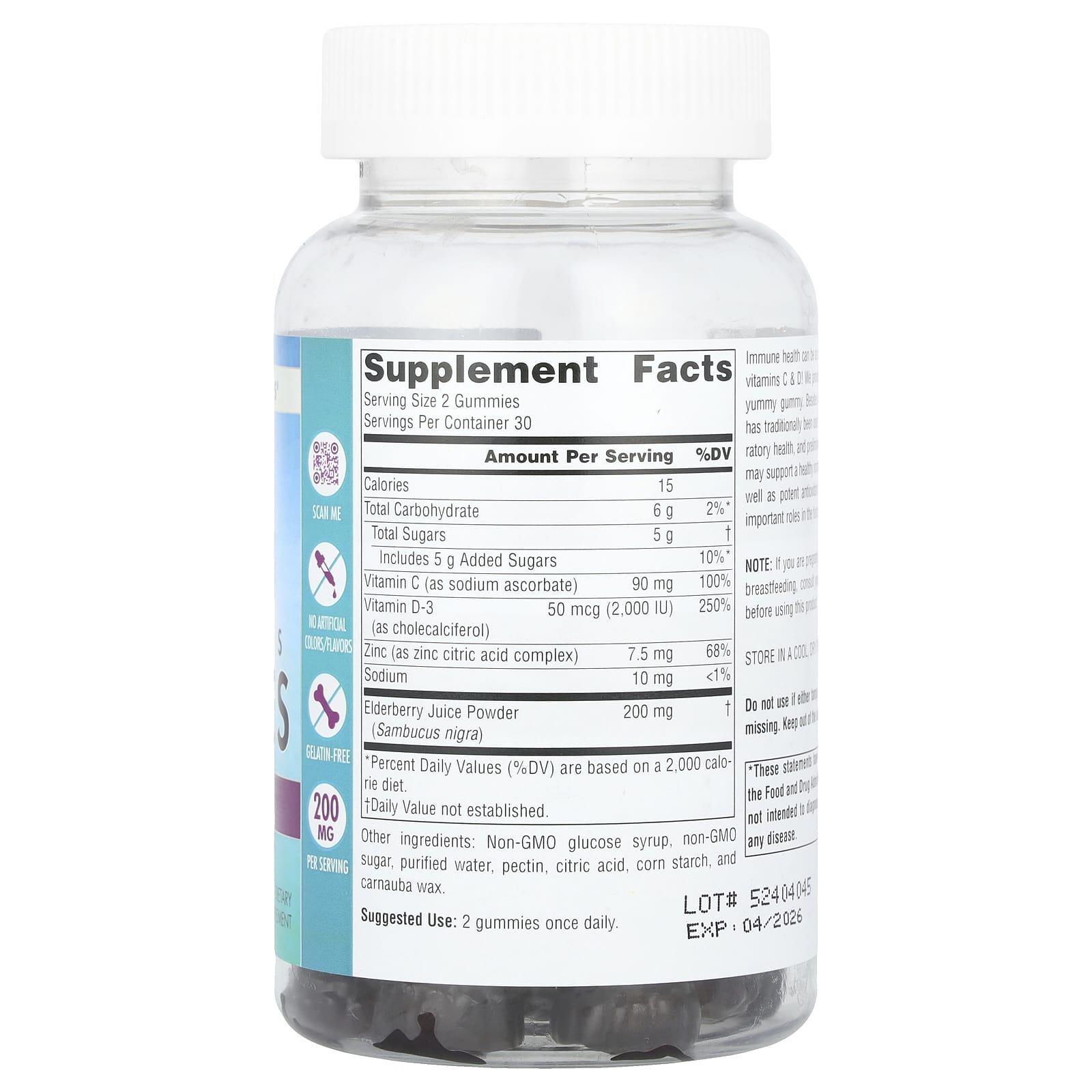 Source Naturals, Wellness Gummies, Elderberry, 60 Gummies - Image 2