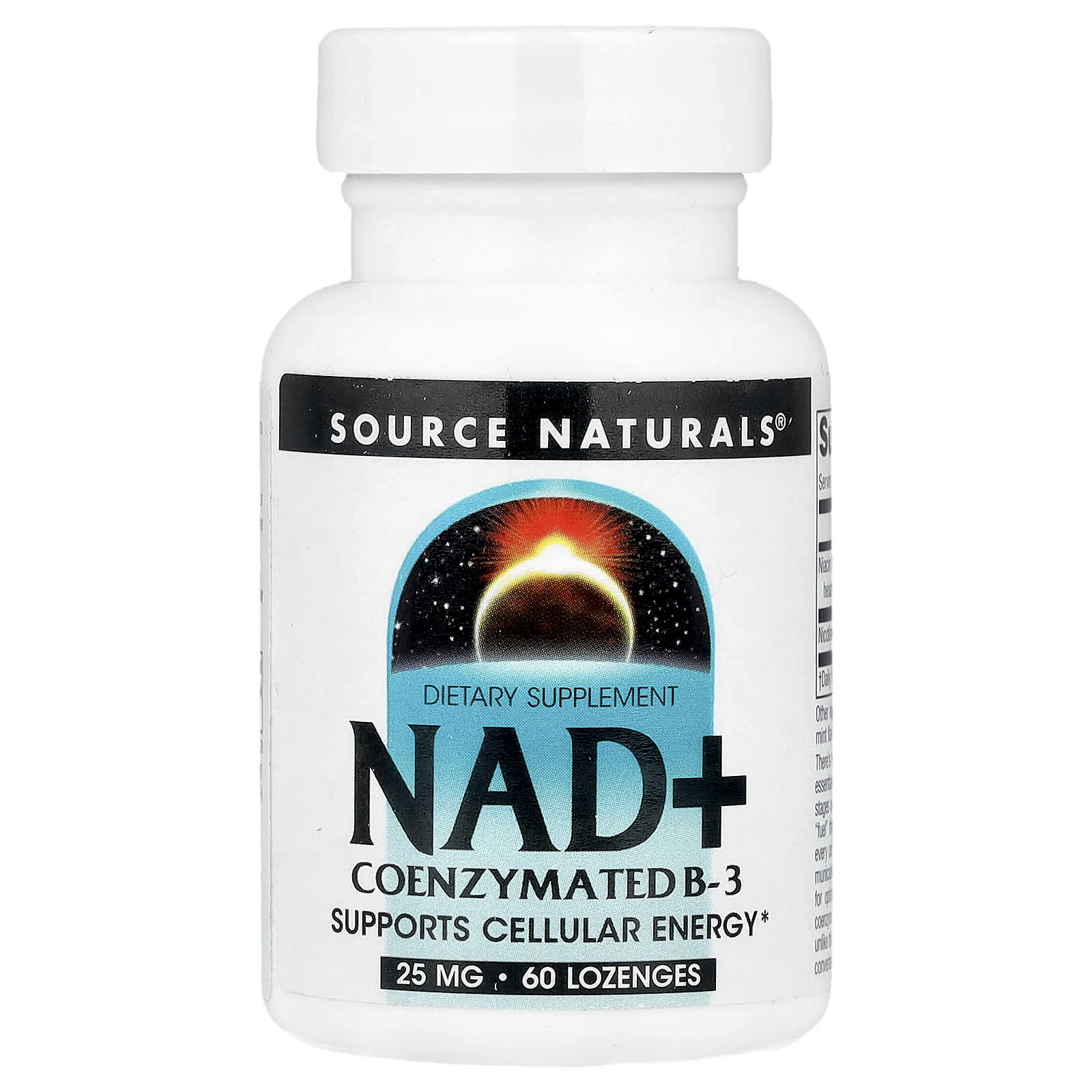 Source Naturals, NAD+, Coenzymated B-3, 60 Lozenges - Image 1