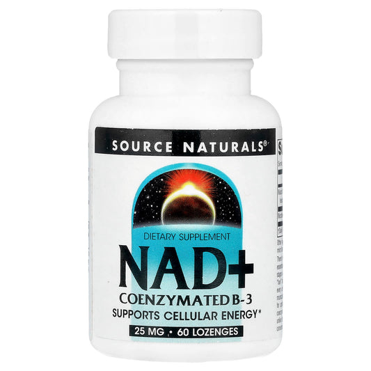 Source Naturals, NAD+, Coenzymated B-3, 60 Lozenges - Image 1