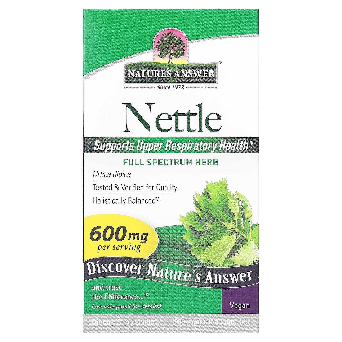 Nature's Answer, Nettle, 90 Vegetarian Capsules (300 mg per Capsule) - Image 1