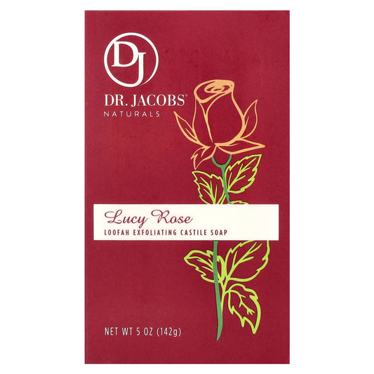 Rose Exfoliating Castile Bar Soap - Natural Moisturizer by Dr. Jacobs Naturals - Image 1
