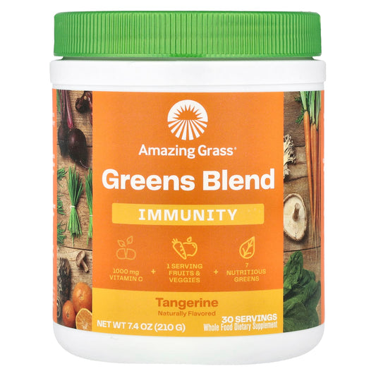 Amazing Grass Green Blend Tangerine Immunity Powder 7.4 oz - Image 1