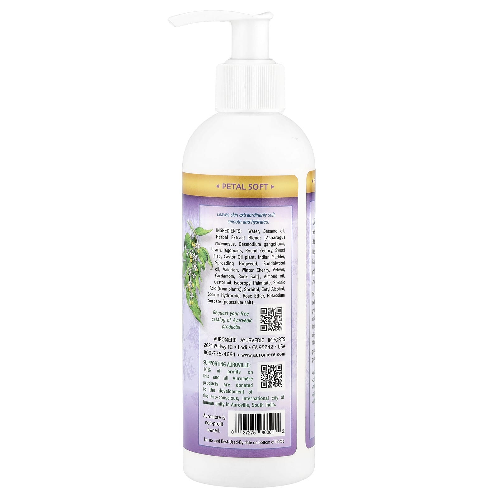 Ayurvedic Rejuvenating Lotion for Soft, Smooth Skin by Auromere - 8 fl oz - Image 2