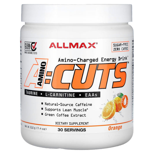 ALLMAX ACUTS Amino-Charged Energy Drink, Orange, 7.4 oz - Image 1