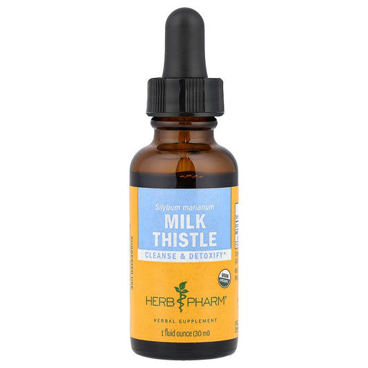 Herb Pharm USDA Organic Milk Thistle Liquid Extract for Liver Health - Image 1