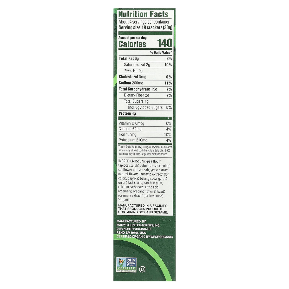Mary's Gone Crackers, Mary's Gone Cheezee™ Crackers, Plant-Based, Cheese & Herb, 4.25 oz (120 g) - Image 2