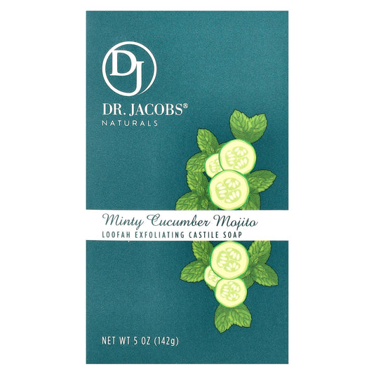 Minty Cucumber Loofah Soap Bar for Smooth Skin by Dr. Jacobs Naturals - Image 1