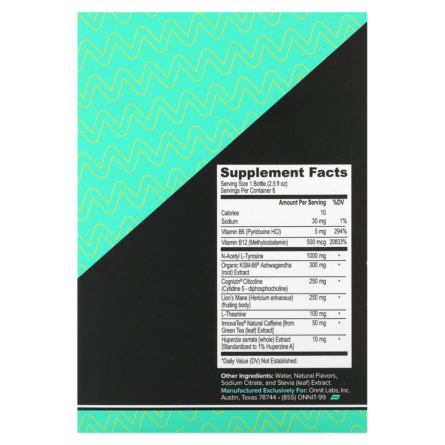 Onnit, Alpha Brain Focus Shot, Tropical, 6 Bottles, 2.5 fl oz (75 ml) Each - Image 2