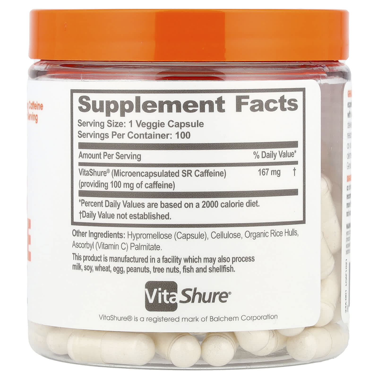 The Genius Brand, Genius Caffeine, 100 mg, 100 Veggie Capsules - Image 2
